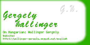 gergely wallinger business card